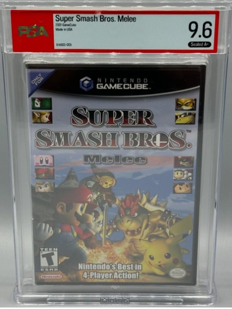 Super Smash Bros Melee Nintendo GameCube Sealed New PSA 9.6 A+ Graded Not WATA